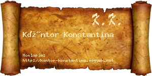 Kántor Konstantina névjegykártya